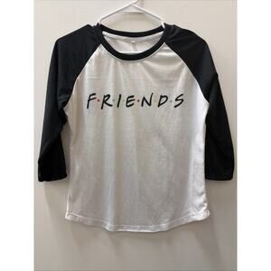 Officially Licensed Friends Logo Baseball Long Sleeve T-Shirt S